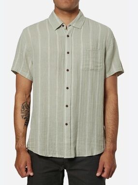 Katin Alan Short-Sleeve Shirt Desert Sage sz L striped